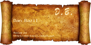 Dan Bazil névjegykártya